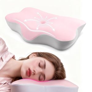 <span class=keywords><strong>Oreiller</strong></span> ergonomique <span class=keywords><strong>pour</strong></span> le cou, respirant, en mousse à mémoire de forme, anti-ronflement, <span class=keywords><strong>pour</strong></span> l'<span class=keywords><strong>apnée</strong></span> <span class=keywords><strong>du</strong></span> <span class=keywords><strong>sommeil</strong></span>, correction <span class=keywords><strong>du</strong></span> cou, <span class=keywords><strong>sommeil</strong></span> profond - Product Image 1