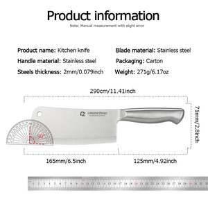 Cuchillos de cocina chinos de acero inoxidable de alta calidad, profesionales y aptos para uso alimentario, cuchillos chinos para cortar carne, los más vendidos. - Product Image 3