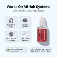 IRUIBEAUTY Dissolvant de colle pour perruques en dentelle, liquide hydrosoluble, non toxique, biologique, à action rapide, sans danger pour la peau, pour perruques, closures et adhésifs pour toupets