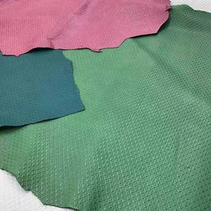 <strong>Dragon</strong> Scale Embossed Leather 1.2-1.4MM Thick Soft Cow <strong>Hide</strong> Full Grain Genuine Leather - Product Image 6