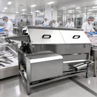 Machine à écailler le poisson automatique à grande capacité, 3 à 5 fois plus rapide que la manuelle, protège la peau et les ailerons des poissons, en acier inoxydable 304