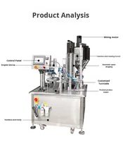 Mesin Pengisi dan Penyegel Cup Otomatis untuk Selai Madu dalam Sachet, Film Food Grade, Pengisian dan Penyegelan Putar Otomatis untuk Pasta Cair