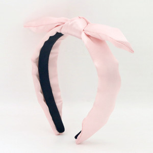 DREAM FASHION Designer Custom Solid Color Satin Headbands Top <strong>Bow</strong> Casual Elegant Woman and Kids Hair Accessories - Product Image 2