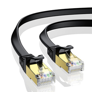 Câble Ethernet plat STP CAT7 à 8 conducteurs solides D-Sunty RJ45 0,5M-100M en cuivre pur, câble réseau LAN haute vitesse - Product Image 3