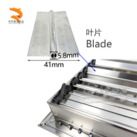 Vanne de régulation d'air à lamelles monocouche en alliage d'aluminium carrée moderne pour climatisation centrale, réglable au plafond