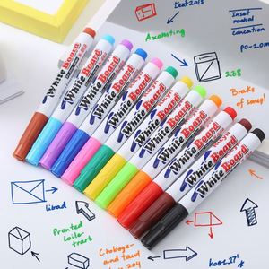 Eco-friendly 8 12 Colors Custom 0.7mm Fine Tip Waterproof Dry <b>Erase</b> Acrylic Paint Whiteboard Marker <b>Pens</b> Set - Product Image 2