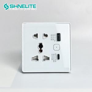 Shinelite yüksek kaliteli cam akıllı <span class=keywords><strong>WIFI</strong></span> anahtar priz 2 yıl garanti <span class=keywords><strong>Wifi</strong></span> 5 Pin çok fonksiyonlu güç soketi - Product Image 5