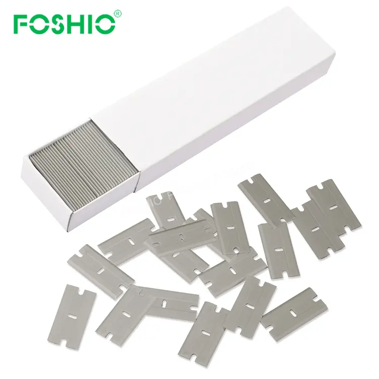 Foshio — lames de rasoir en plastique, lames remplaçables, nettoyage Double bord