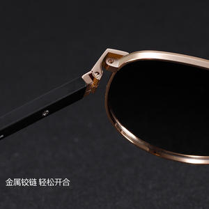 Lunettes de soleil polarisées de luxe surdimensionnées à double pont pour hommes et femmes, protection UV dégradée, monture métallique, verres TAC - Product Image 3