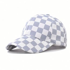 Casquette de baseball en coton, nouvelle, imprimée à carreaux, personnalisée, pour l'extérieur, style sport - Product Image 5