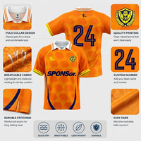 Kaos Sepak Bola Retro Kustom Grosir Kerah Polo Pakaian Kasual Tim Olahraga Sublimasi Penyerap Keringat Bernapas Jersey Sepak Bola