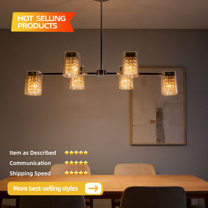 Lustre suspendu LED moderne et décoratif de luxe, design personnalisé par le fabricant, en fer et verre, haute luminosité, garantie de 3 ans - Product Image 2