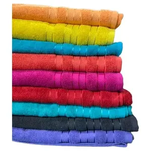 Serviettes de bain Cotonella 100% coton 85cm X 170cm Serviettes de bain de couleur unie pour adultes - Product Image 5