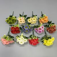 Bunga Gerbera Sutra Buatan 7 Tangkai, Buket Daisy Afrika Kecil, Bunga Gaya Krisan, Dekorasi Rumah, Pernikahan, Latar Belakang Acara