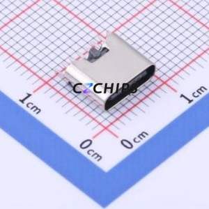 KH-TYPE-C-L6.9-6P USB Connector Through hole Component (THT) Connector Type-C Through Hole 6P - Product Image 1