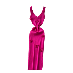 Vestido de mujer de gama alta con cuello cuadrado, estilo vintage, de gasa, maxi, <span class=keywords><strong>floral</strong></span>, formal, de manga larga, que estiliza la figura, novedad de verano 2026 - Product Image 1