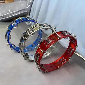 Tambour <span class=keywords><strong>à</strong></span> <span class=keywords><strong>manivelle</strong></span> double rangée en acrylique de 10 pouces/25 cm, tambourin réglable, vente en gros d'instruments de percussion - Product Image 4