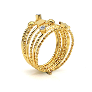 Anelli Classici Lussuosi e Brillanti, Gioielli con Zirconi e Strass, Anelli di Fidanzamento e Matrimonio in Stile Europeo e Americano, Regalo Affascinante per l'Amante - Product Image 5