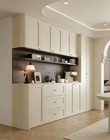 Buffet de style crème français sur mesure, armoire de cuisine pour café et meuble de rangement pour salle à manger avec quincaillerie à fermeture douce