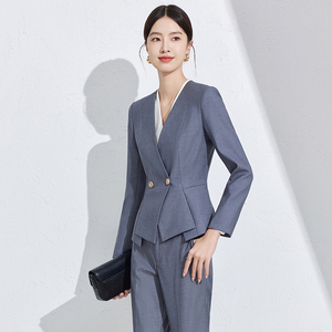 Traje <span class=keywords><strong>de</strong></span> Negocios para Mujer Otoño Invierno, Uniforme Profesional <span class=keywords><strong>de</strong></span> Oficina para Gerente <span class=keywords><strong>de</strong></span> Hotel, <span class=keywords><strong>Recepcionista</strong></span>, Ropa <span class=keywords><strong>de</strong></span> Trabajo para Personal <span class=keywords><strong>de</strong></span> Hotel - Product Image 4