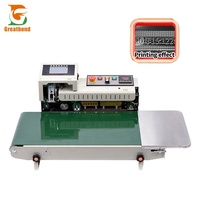 Machine de scellage portable à jet d'encre pour sachets de café et de thé, avec impression de codes-barres et dates de lot sur film, largeur de impression élargie, version commerciale améliorée