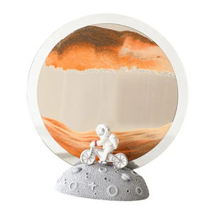 ภาพวาดทรายกรวดศิลปะโคมไฟข้างเตียง 3d ตกแต่งบ้านภาพวาดที่ทันสมัยนาฬิกาทรายเคลื่อนไหวไฟกลางคืน LED - Product Image 6