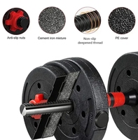 Ensemble d'haltères en ciment réglables CE 90 lb, respectueux de l'environnement, pour un entraînement du corps entier, pour hommes et femmes