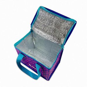 Sac isotherme personnalisé en aluminium pour la livraison de repas et boissons, sac de transport alimentaire et boisson en tissu PP tissé isolé - Product Image 3