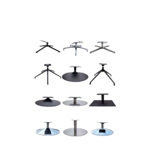 Base de Muebles de Aleación de Aluminio Xinjunye con Patas Cruzadas, Color Negro Mate, Accesorios Modernos para Sillas de Oficina y Escritorio - Product Image 1