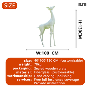 Sculpture <span class=keywords><strong>de</strong></span> <span class=keywords><strong>cerf</strong></span> Sika en résine <span class=keywords><strong>de</strong></span> taille réelle, statue <span class=keywords><strong>de</strong></span> <span class=keywords><strong>cerf</strong></span> en fibre <span class=keywords><strong>de</strong></span> verre pour décoration <span class=keywords><strong>de</strong></span> grand jardin extérieur - Product Image 4