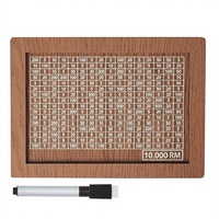 Tirelire en bois en forme de cube avec compteur, impression UV, DIY, tirelire vintage pour dollars, décoration de table