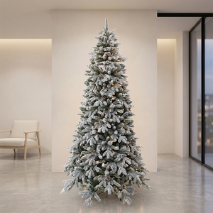 Árbol de Navidad Nevado Artificial Realista con Nieve para Decoración del Hogar - Product Image 1