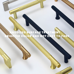 Có khía cửa xử lý và tủ kéo xử lý cho tủ bếp Matt Vàng 128 tủ bếp xử lý nhôm ngăn kéo kéo - Product Image 5