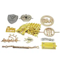 Oil covered protection OEM gold custom logo handbag accessories hardware engraved metal tags label for bag