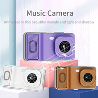 Mini caméra musicale pour enfants, écran tactile IPS 3,0 pouces, zoom 16x, vidéo 4K, 1080p, capteur CMOS haute résolution, filtre d'enregistrement, selfie, capacité maximale 128 Go