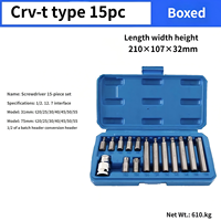 Kit d'outils de réparation automobile 40 pièces : Jeu de douilles Torx, hexagonales et cannelées, clés étoile et fleur, kit de tournevis combinés pour mécaniciens