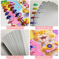 Carnet à disques rechargeable 80 feuilles lignées, pages amovibles, journal personnalisé avec logo, agenda, cadeau pour le bureau et l'école