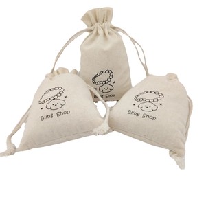 Pochette à bijoux en toile de coton douce et écologique de luxe avec logo pour l'emballage de bijoux, vêtements et chaussettes - Product Image 4