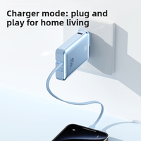 Batterie externe portable 2-en-1 pliable avec prise CA, charge rapide 45W, haute capacité Li-Polymère 20000mAh et câble intégré pour la vente en gros