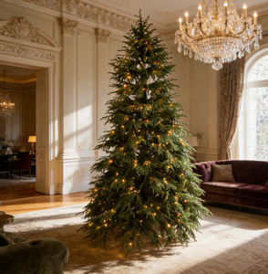 Sapin de Noël artificiel réaliste de 6/7/8 pieds, branches complètes, aiguilles en PE floquées, lumières <span class=keywords><strong>LED</strong></span> |   Décoration de Noël d'intérieur haut de gamme - Product Image 3