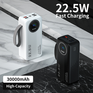 แบตสำรอง <span class=keywords><strong>Maimi</strong></span> 30000mAh ชาร์จเร็<span class=keywords><strong>ว</strong></span> 22.5W PD 20W 5 ช่องเสียบ พร้อมหน้าจอ LED แสดงผลแบบดิจิตอล และสายคล้องคอ พก<span class=keywords><strong>พา</strong></span>สะดวก - Product Image 2