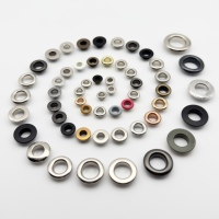 Œillets métalliques multi-tailles assortis à bord roulé avec rondelle pour vêtements, sacs, chaussures et articles en cuir