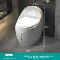 Cuvette de toilette en céramique, WC portable en forme d'œuf, ensemble de toilettes en céramique pour salle de bain