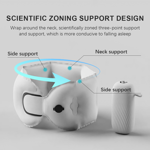 وسادة عنق قابلة للنفخ للسفر مع مضخة محمولة وحقيبة تخزين - Product Image 3