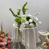 Instalasi Seni Warna Champagne, Bunga Buatan, Dekorasi Meja untuk Acara, Sewa Perlengkapan Pesta, Dekorasi Stand Bunga