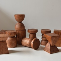 Tabouret Wabi-sabi en bois massif, tabouret à chaussures sculpté à la main, table basse en bois naturel, table d'appoint pour la décoration zen du salon