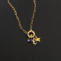 Chaîne à maillons minimaliste en acier inoxydable EMANCO pour femme, pendentifs DIY, breloque papillon, bijoux de mode pour le quotidien, vente en gros en dropshipping