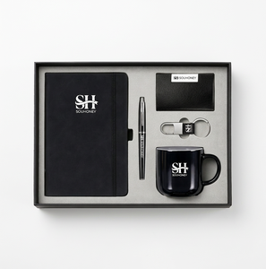 Set de Regalo Empresarial 5 en 1 con Logotipo Personalizado, Regalos Promocionales con Cuaderno A5, Bolígrafo, Llavero, Tarjetero y Taza para Uso de Empleados de Oficina - Product Image 3