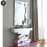 Console miroir design contemporain avec miroir style décalé avec miroir