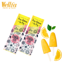 Emballage de poche en plastique, Sachet scellé à l'arrière, Emballage de crème glacée imprimé personnalisé, petits sacs d'emballage de glace glacée